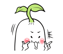 The creature looks like beans. sticker #8625652