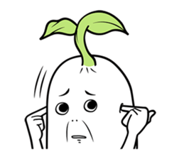 The creature looks like beans. sticker #8625654