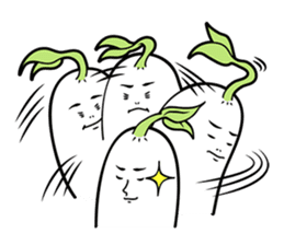 The creature looks like beans. sticker #8625656