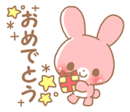 Happy pretty rabbit sticker #8626747