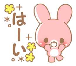 Happy pretty rabbit sticker #8626751