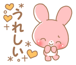 Happy pretty rabbit sticker #8626752