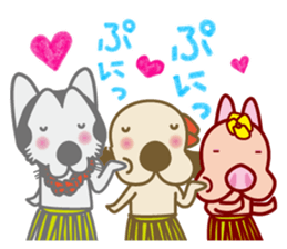 The dog doing the hula 2 sticker #8626988