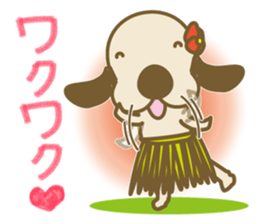 The dog doing the hula 2 sticker #8627017