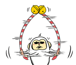 2016 steep face of a monkey of New Year sticker #8627473