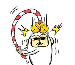 2016 steep face of a monkey of New Year sticker #8627474