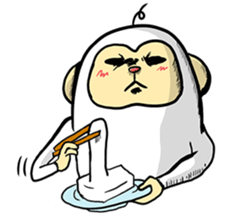 2016 steep face of a monkey of New Year sticker #8627478