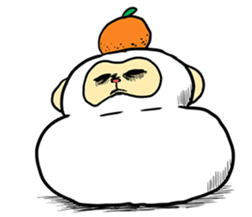 2016 steep face of a monkey of New Year sticker #8627479