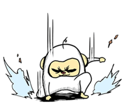 2016 steep face of a monkey of New Year sticker #8627482