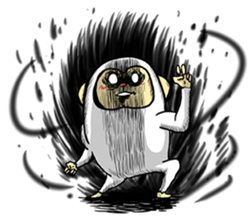 2016 steep face of a monkey of New Year sticker #8627483