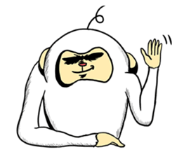 2016 steep face of a monkey of New Year sticker #8627486