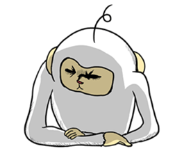 2016 steep face of a monkey of New Year sticker #8627487