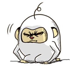 2016 steep face of a monkey of New Year sticker #8627488