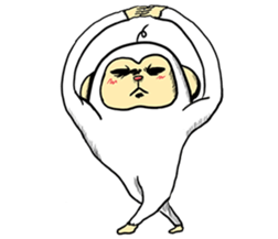 2016 steep face of a monkey of New Year sticker #8627490