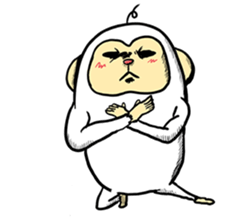 2016 steep face of a monkey of New Year sticker #8627491