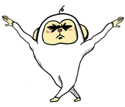 2016 steep face of a monkey of New Year sticker #8627493