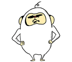 2016 steep face of a monkey of New Year sticker #8627494