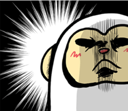 2016 steep face of a monkey of New Year sticker #8627497