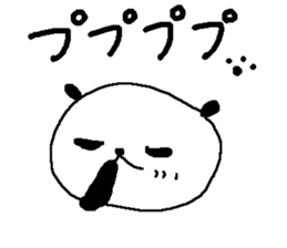 Simple big font panda2 sticker #8628612