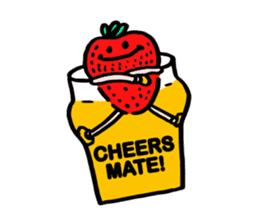 Strawberry love sticker #8628901