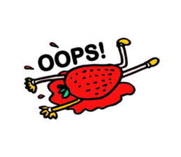 Strawberry love sticker #8628903