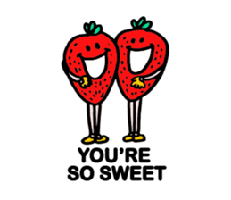 Strawberry love sticker #8628906