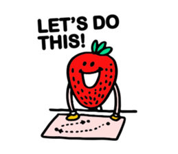 Strawberry love sticker #8628920