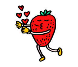 Strawberry love sticker #8628926