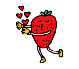Strawberry love sticker #8628926