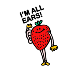 Strawberry love sticker #8628929