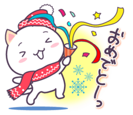 "MARUNEKO"Winter and New Year's. sticker #8630606
