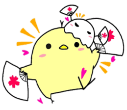 hiyoko and karasuke 2 sticker #8631437