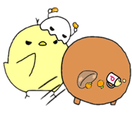 hiyoko and karasuke 2 sticker #8631449