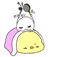 hiyoko and karasuke 2 sticker #8631452