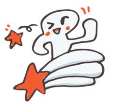 Boy riding a shooting star sticker #8632711