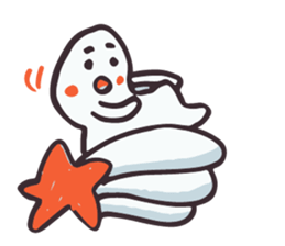 Boy riding a shooting star sticker #8632731