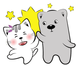 Cat-ty & Bear-ry 3 sticker #8632800