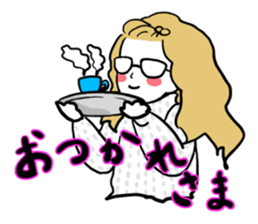 little bit otaku girl with milktea sticker #8633418