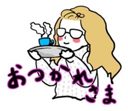 little bit otaku girl with milktea sticker #8633418