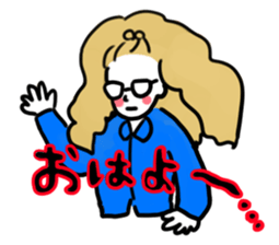 little bit otaku girl with milktea sticker #8633420