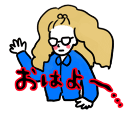 little bit otaku girl with milktea sticker #8633420