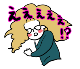 little bit otaku girl with milktea sticker #8633426