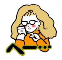 little bit otaku girl with milktea sticker #8633429