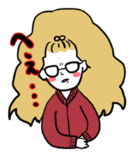 little bit otaku girl with milktea sticker #8633430