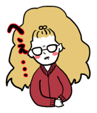 little bit otaku girl with milktea sticker #8633430