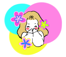 little bit otaku girl with milktea sticker #8633441