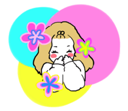 little bit otaku girl with milktea sticker #8633441