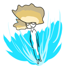 little bit otaku girl with milktea sticker #8633442