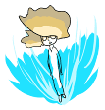 little bit otaku girl with milktea sticker #8633442