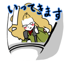 little bit otaku girl with milktea sticker #8633447